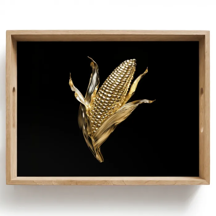 Mais - Eten - Goud - Zwart Dienblad Rechthoek middel -z3d_shopping