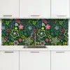 Bladeren - Patronen - Bloemen keuken achterwand 2 middel 871 -3d