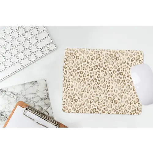Luipaard - Klassiek - Beige muismat rubber klein 262 -witbureau