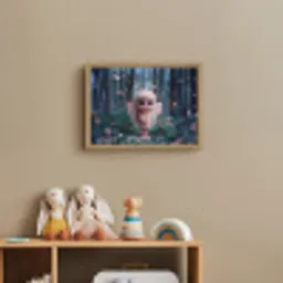 Elfje - Cartoon - Bos - Lichtjes Light Box met batterij (Wandlamp kind) middel -sfeer2_kind