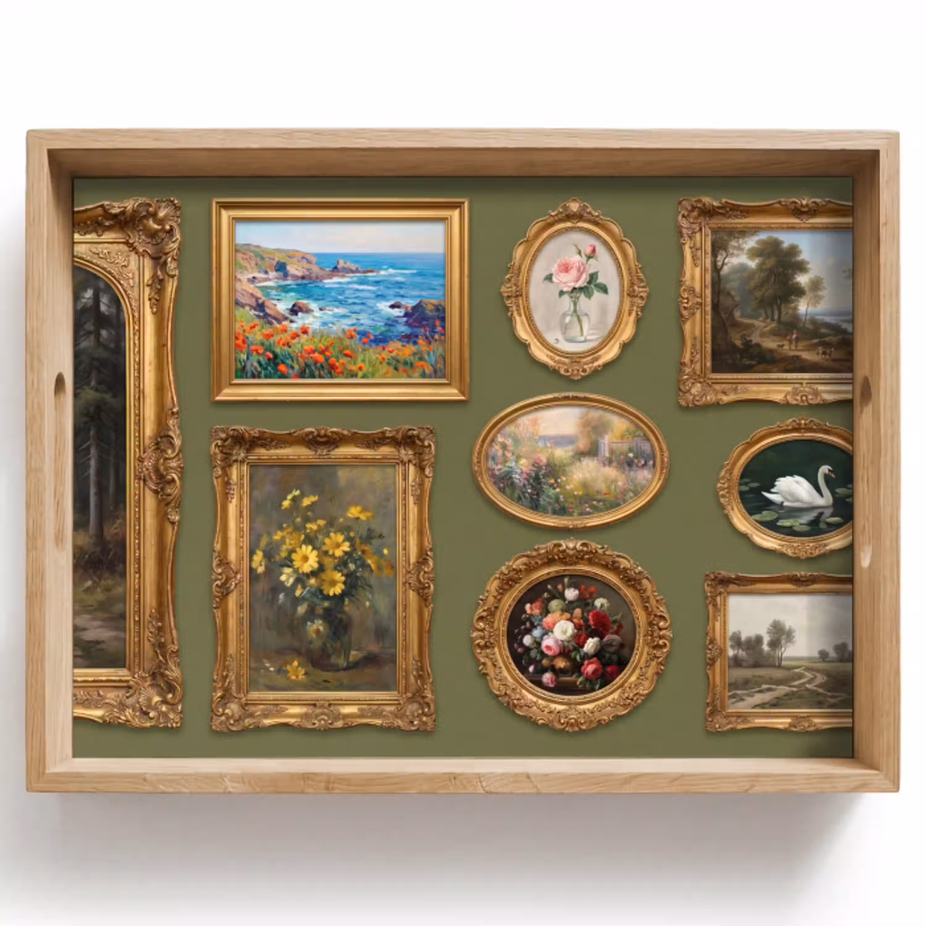 Hert - Bos - Natuur - Klassiek - Dieren Dienblad Rechthoek middel -z3d_shopping