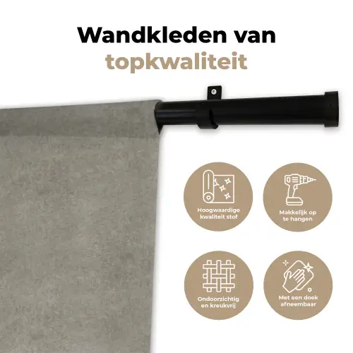 Beton - Grijs - Patronen - Industrieel Wandkleed katoen klein 269 -sfeer2