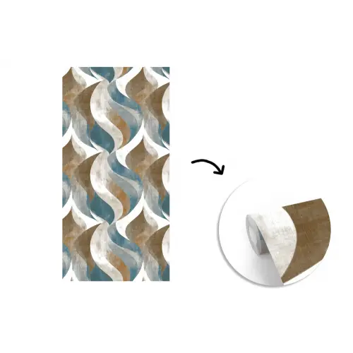 Abstract - Golven - Kleurrijk fotobehang vinyl groot 64 -3d