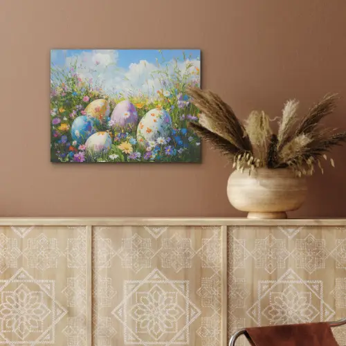 Grasveld - Eieren - Bloemen PET vilt klein -sfeer4