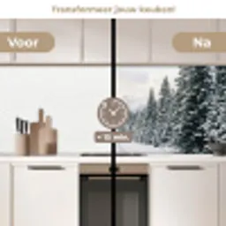 Weg - Sneeuw - Naaldbos - Winter - Avontuurlijk keuken achterwand 2 middel -voor-na2_NL