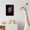Gaming - Tekst - Get a life - Neon - Zwart fotolijst zwart zonder passe partout klein -usfeer4_kinderkamer