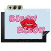 Bisou - Blauw - Roze - Lippen Inductie beschemer met haakjes klein -3d