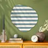 Strepen - Modern - Blauw Wandcirkel Organisch Aluminium middel 851 -sfeer2