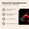 Kersen - Rood - Fruit - Water - Zwart Inductie beschermer vinyl 3mm middel -sfeer2