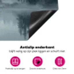 Bos - Meer - Mist - Natuur - Grijs Inductie beschermer vinyl 3mm klein -wsfeer4_website