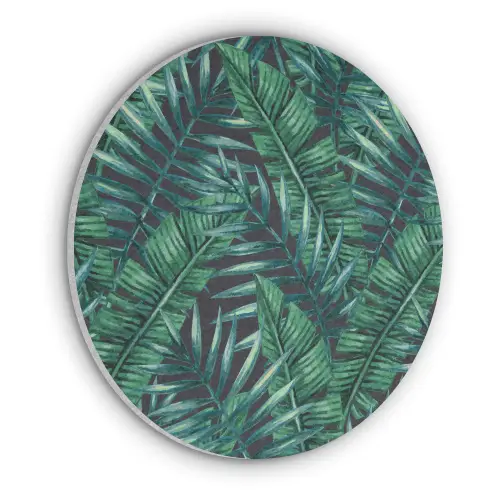 Bladeren - Jungle - Tropical Akoestische PET Vilt - Rond klein -3d