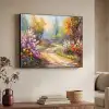 Bloemen - Bomen - Kunst - Watercolor Textielframe zwart klein -sfeer3