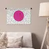 Smiley - Roze - Stippen Wandkleed katoen klein -sfeer4