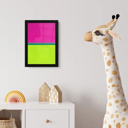 Strepen - Modern - Kleurrijk fotolijst zwart zonder passe partout klein -usfeer4_kinderkamer