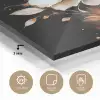 Bloem - Verf - Goud - Graffiti - Modern plexiglas 5mm klein -sfeer2