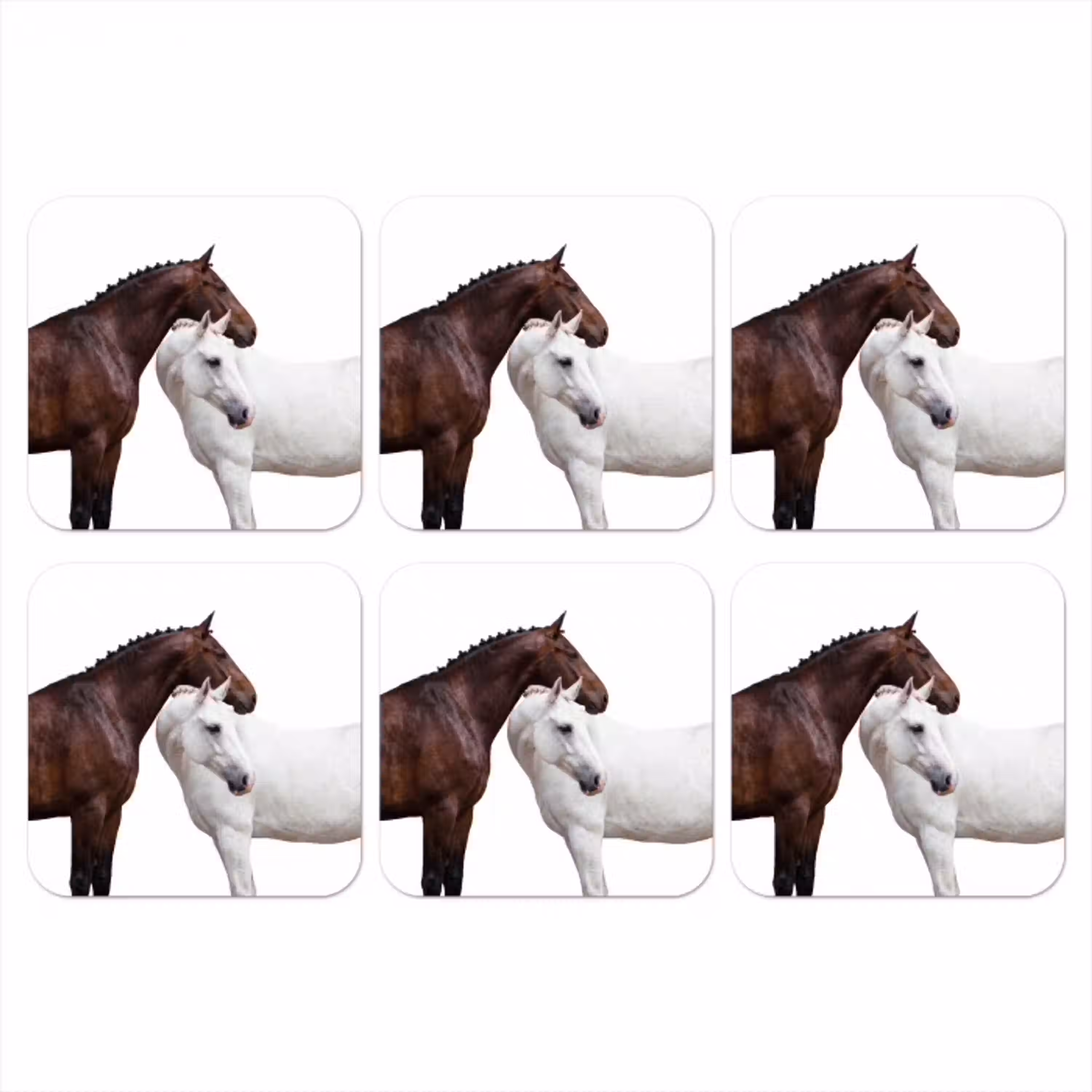 Paard - Modern - Balans onderzetter kurk middel -3d