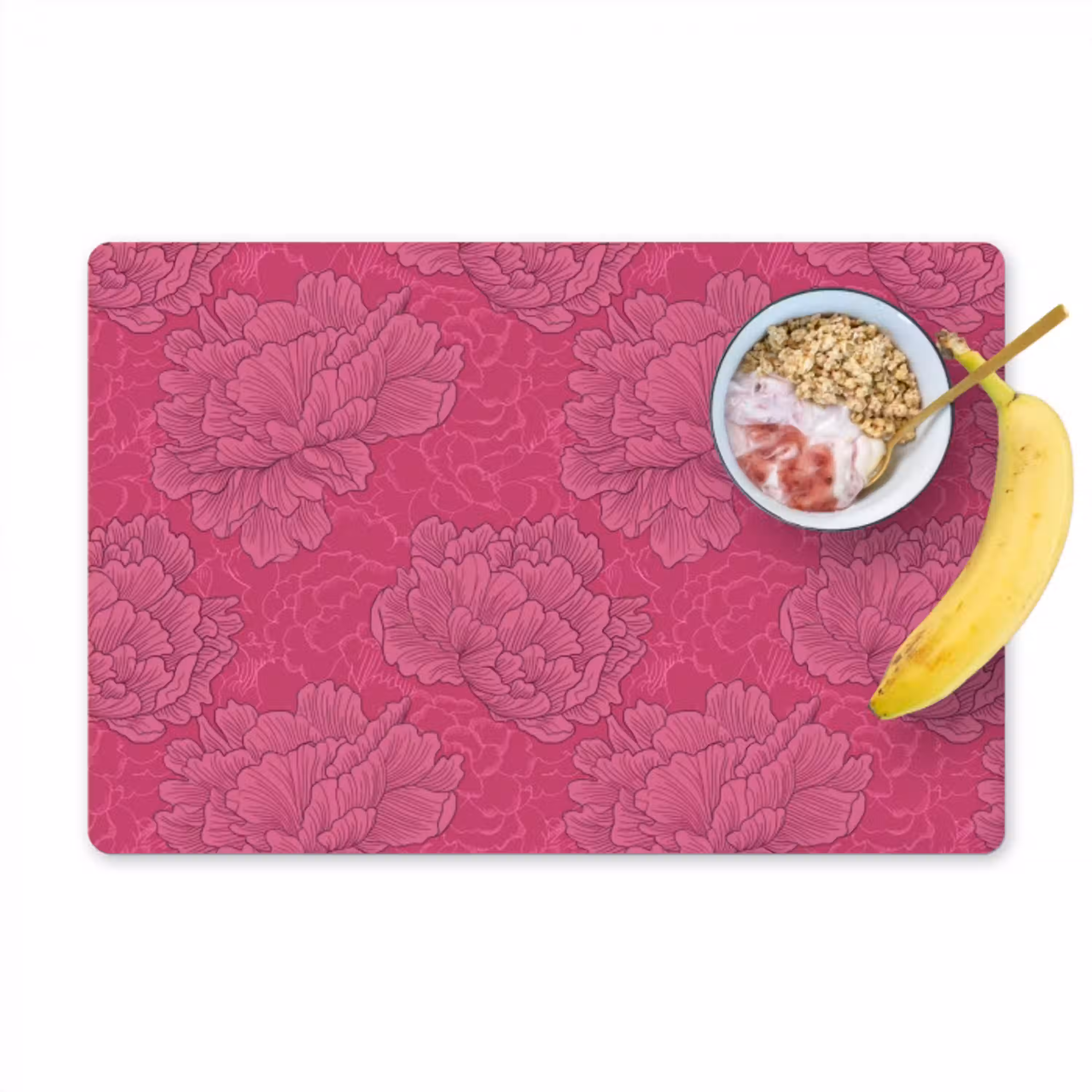 Pioenrozen - Energiek - Roze Placemat vinyl groot 368 -zzzproduct_Kitchenyeah-website