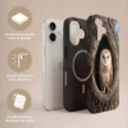 Kerkuil - Boom - Natuur - Bruin Toughcase MagSafe Apple iPhone 17 klein -USP_Lagen_FR