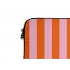 Patroon - Oranje - Fijn - Strepen laptophoes neopreen klein -detail