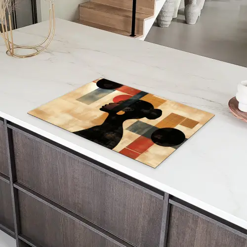 Zijaanzicht - Vrouw - Vormen Inductie beschermer vinyl 3mm klein -sfeer8