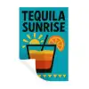 Illustratie - Tequila - Glas - Blauw Muursticker klein -3d