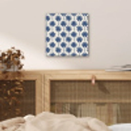 Symmetrisch - Palm - Blauw aluminium wit klein 46 -sfeer3