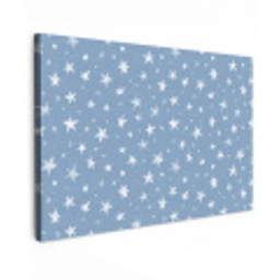 Sterretjes - Patroon - Blauw Tuinposter op houten frame 2 cm dik klein 845 -3d