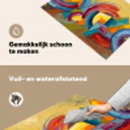 Abstract - Cirkels - Schilderij - Kleurrijk - Dynamisch Inductie beschemer met haakjes klein -ky-schoon-nl
