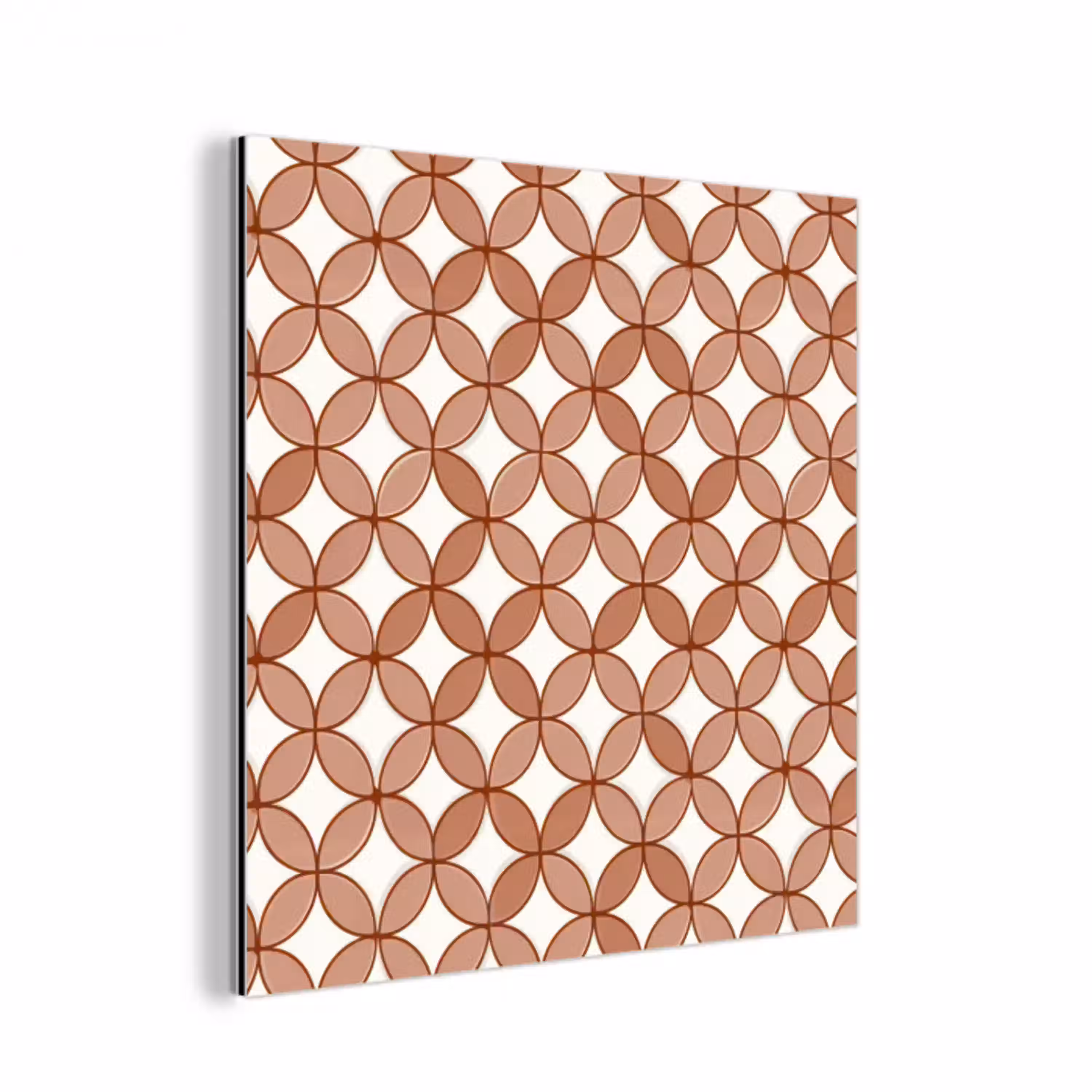 Geometrisch - Cirkels - Modern - Terracotta aluminium wit klein 46 -3d