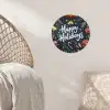 Feestelijk - Kerstgroet - Kleurrijk Wandcirkel behangsticker klein -sfeer4