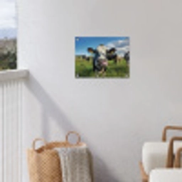 Koe - Tong - Weide tuinposter los doek klein -sfeer8