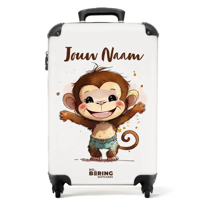 Arie aapje NBS - Handbagage koffer - Kinderen Unisex middel -productfoto_recht