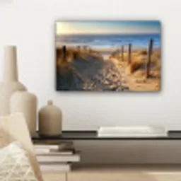Strand - Zee - Nederland - Duinen - Zon canvas 2cm klein -sfeer6