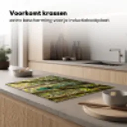 Quetzal - Jungle - Natuur - Groen Inductie beschermer vinyl 3mm klein -sfeer1
