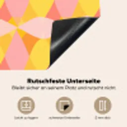 Kleurrijk - Ruitpatroon - Bladvormen Inductie beschermer vinyl 3mm middel 274 -tsfeer4_DE