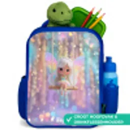 Fee - Elf - Regenboog Kinderrugzak - Blauw middel -inhoud_NL