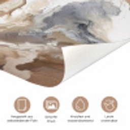 Abstract - Kunst - Verf - Beige - Modern deurposter klein -tcloseup_DE