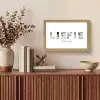 Liefie - Lettercollage Light Box met kabel (Tafellamp) klein -sfeer2