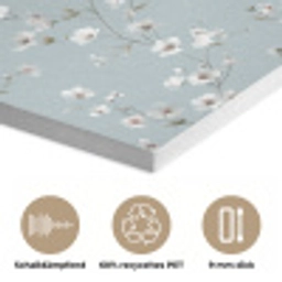 Klassiek - Bloemen - Blauw PET vilt klein 837 -closeup_DE