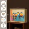 Vogels - Kleurrijk - Tak - Abstract Light Box met batterij (Wandlamp) middel -USP_websiteoverzichtNL