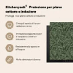 Bladeren - Organisch - Groen Inductie beschermer vinyl 3mm middel 274 -zzzsfeer2_ITA