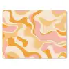 Abstract - Golvend - Oranje muismat rubber klein -3d