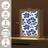 Floraal - Modern - Blauw Light Box met kabel (Tafellamp) klein 925 -USP_NL