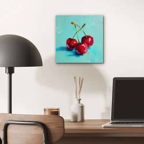 Kersen - Rood - Drie - Geverfd aluminium wit klein -sfeer5