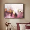Paars - Abstract - Verf - Goud Textielframe zwart klein -sfeer1