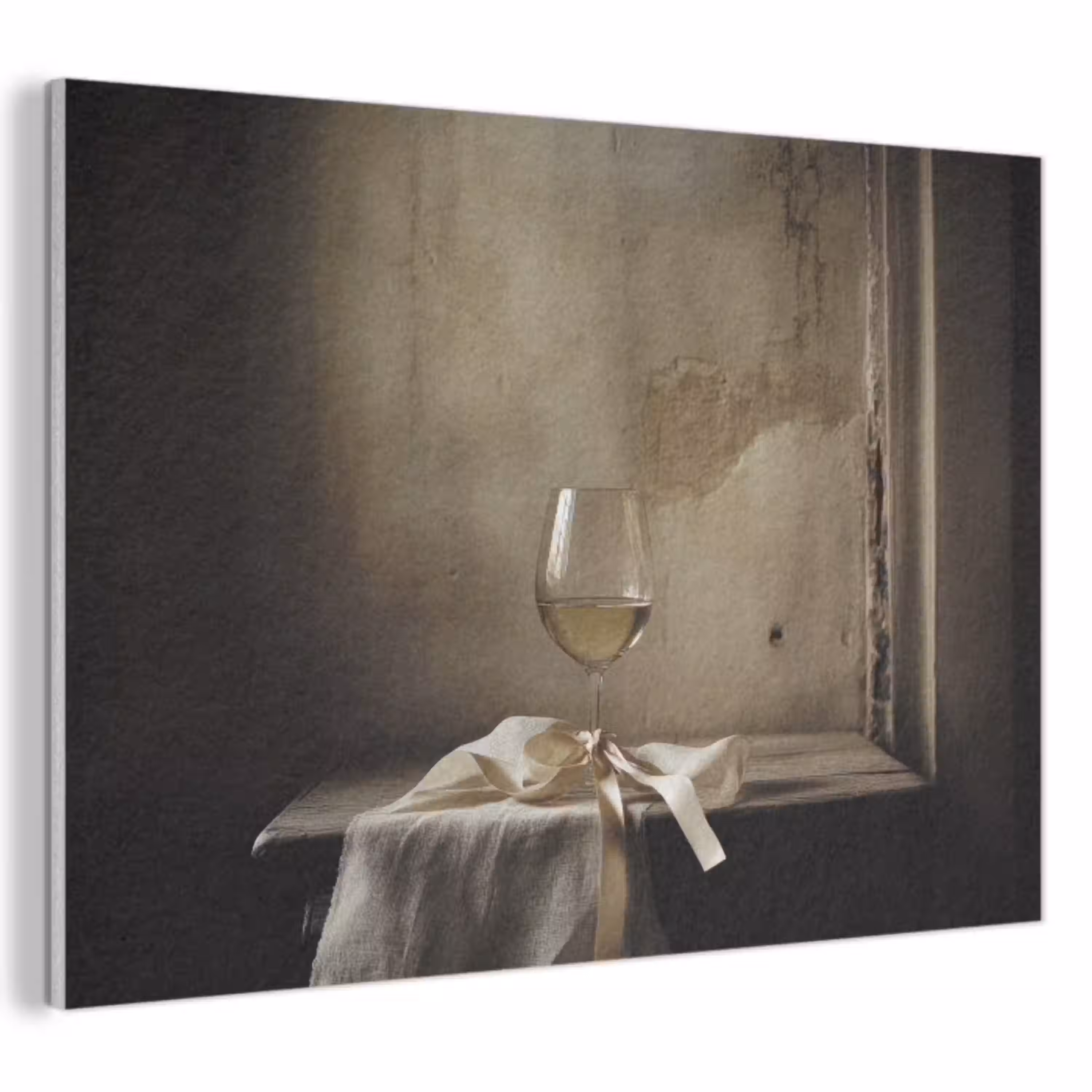 Strik - Beige - Witte - Wijn PET vilt klein -3d