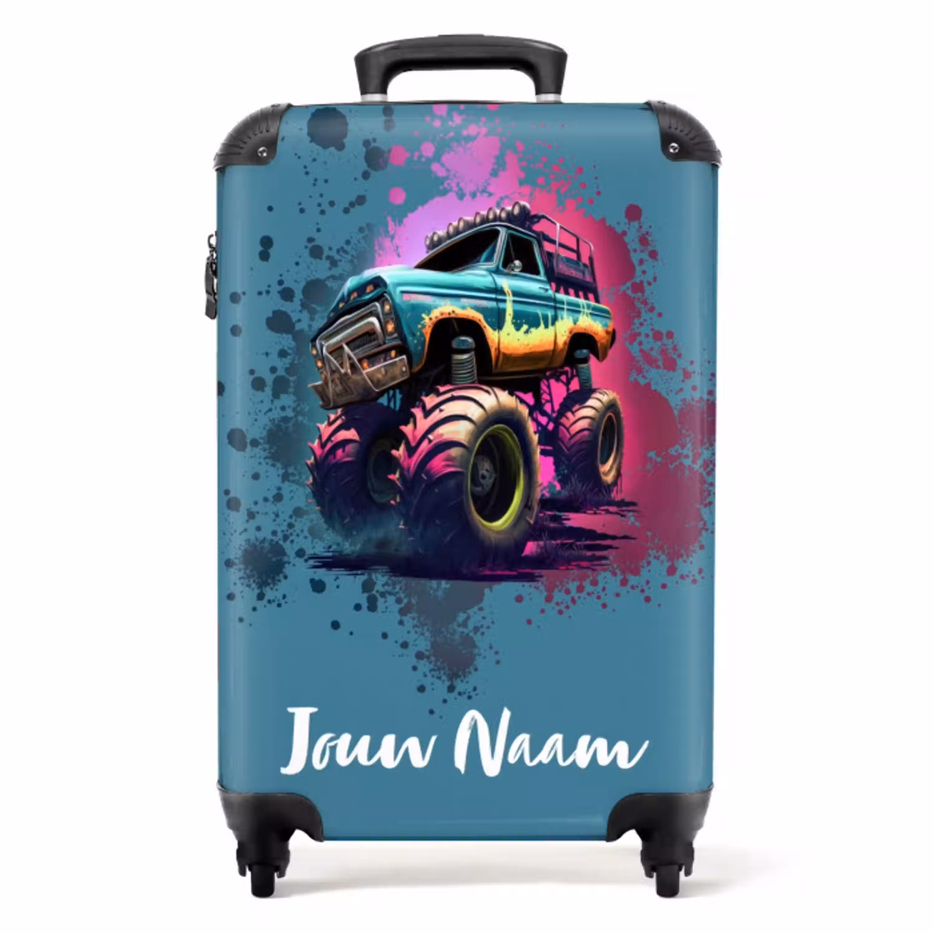 Monster Wheels NBS - Handbagage koffer - Kinderen Unisex middel -productfoto_recht
