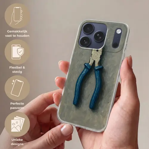 Tang - Schilderij - Textuur - Verf Telefoonhoesje iPhone 17 Pro klein -sfeer3_NL
