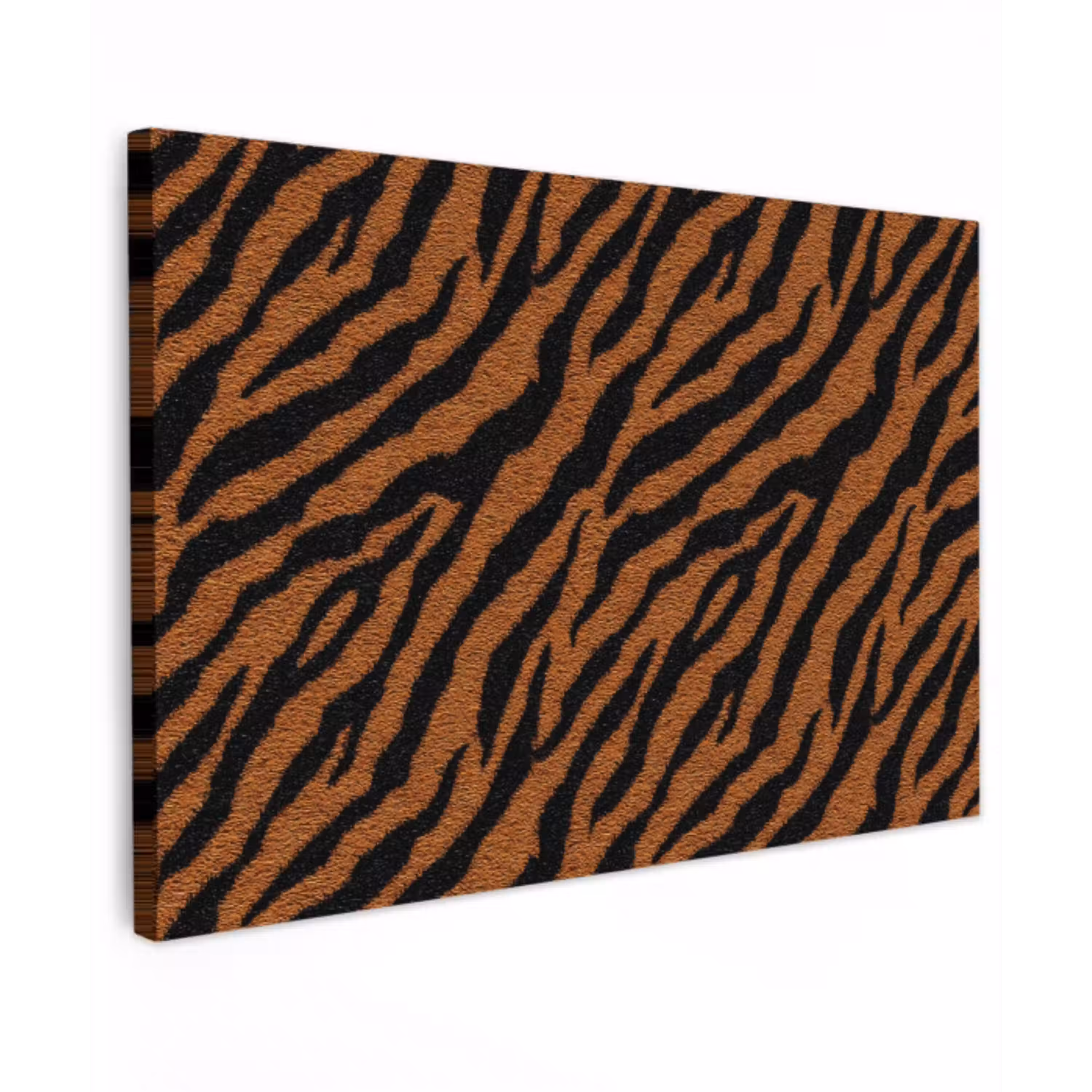 Tijger - Zwart - Vacht Tuinposter op houten frame 2 cm dik klein 845 -3d