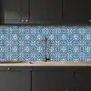 Tegel - Patroon - Blauw - Wit keuken achterwand 2 middel 871 -sfeer1